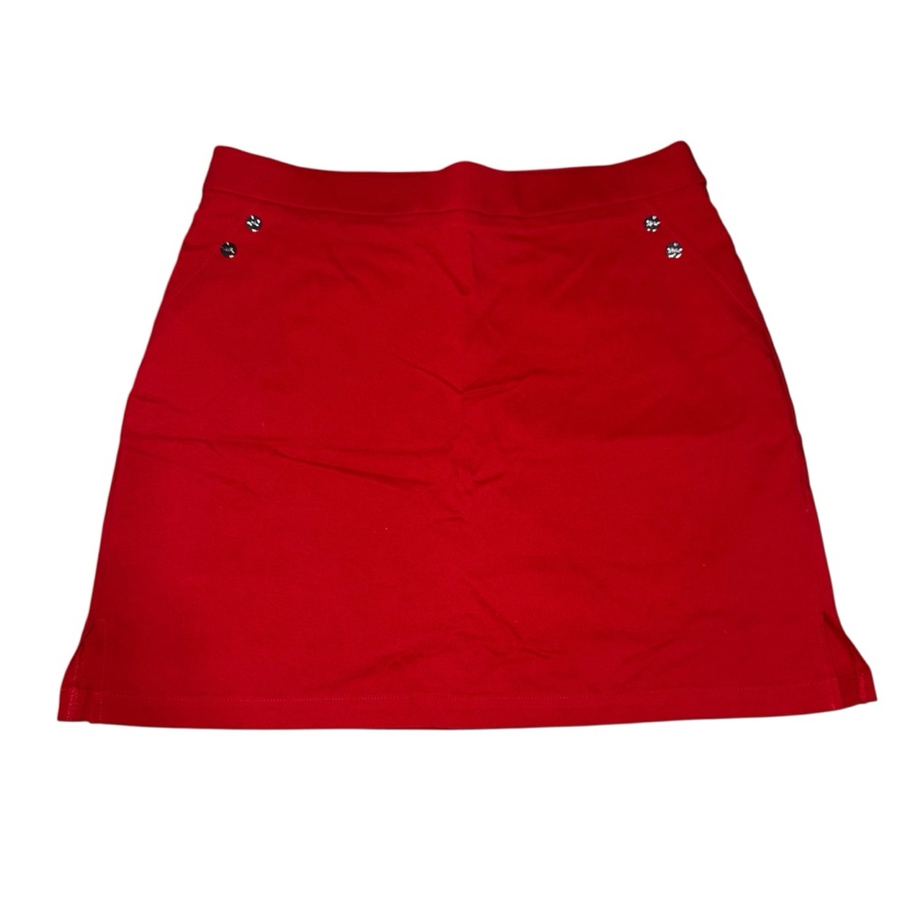 Rafaella Red Pull-On Skort with Pockets Size M